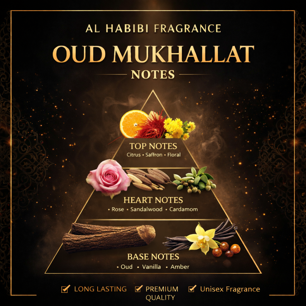 Oud Mukhallat Attar – Long Lasting Premium Perfume Oil (Alcohol Free, Unisex)